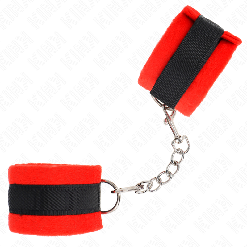 KINK - WRISTBANDS FOR BEGINNERS BLACK-RED 30 X 7 CM