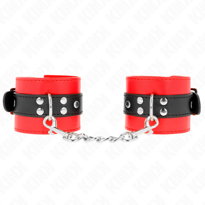 KINK - RED WRISTBANDS WITH ADJUSTABLE BLACK STRAP 17-28 CM X 6 CM