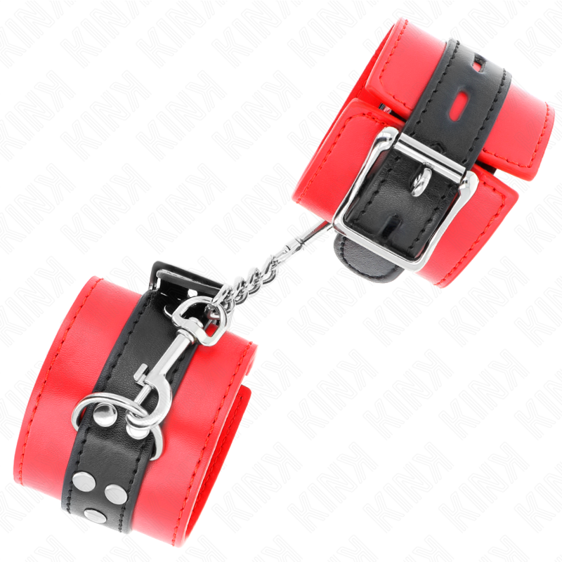 KINK - RED WRISTBANDS WITH ADJUSTABLE BLACK STRAP 17-28 CM X 6 CM