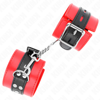 KINK - RED WRISTBANDS WITH ADJUSTABLE BLACK STRAP 17-28 CM X 6 CM