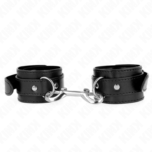 KINK - SIMPLE WRISTBANDS WITH RIVET ROW BLACK ADJUSTABLE 17-28 CM X 5 CM