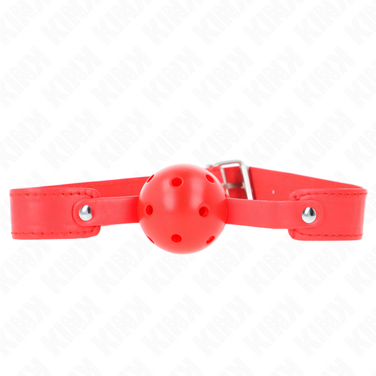 KINK - BALL GAG 4.5 CM BREATHABLE RED 65 x 2.5 CM