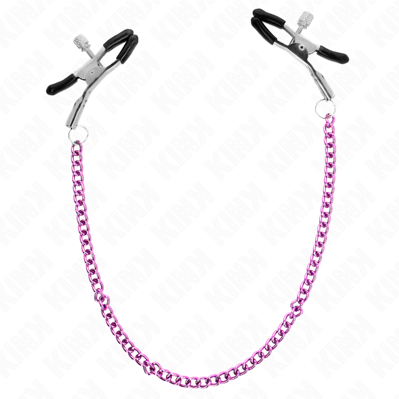 KINK - NIPPLE CLIPS WITH PURPLE CHAIN ​​30 CM