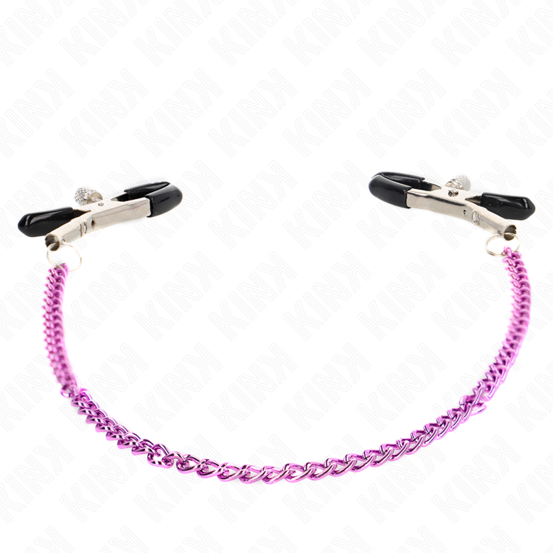 KINK - NIPPLE CLIPS WITH PURPLE CHAIN ​​30 CM