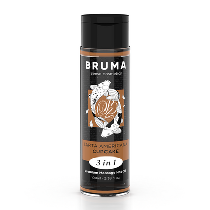 BRUMA - PREMIUM MASSAGE OIL WITH WARMING EFFECT AND AMERICAN PIE FLAVOR 3 IN 1 - 100 ML