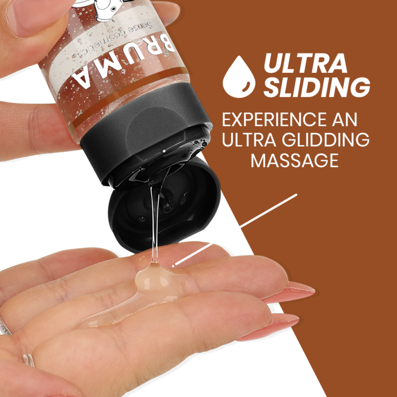 BRUMA - PREMIUM MASSAGE OIL WITH WARMING EFFECT AND AMERICAN PIE FLAVOR 3 IN 1 - 100 ML