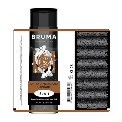 BRUMA - PREMIUM MASSAGE OIL WITH WARMING EFFECT AND AMERICAN PIE FLAVOR 3 IN 1 - 100 ML