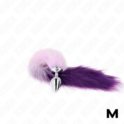 KINK - ANAL PLUG SIZE M 8 X 3.5 CM WITH SYNTHETIC TAIL 40 CM VIOLET