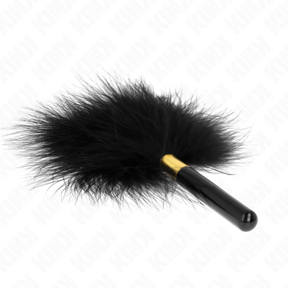 KINK - TICKLE FEATHERS GOLD METAL BLACK 18 CM