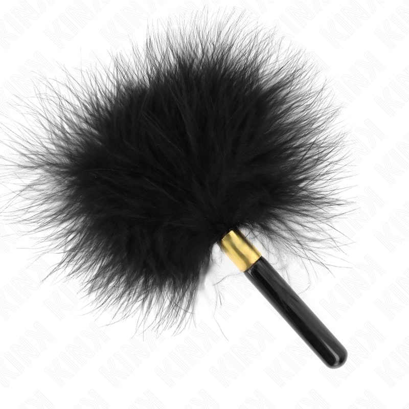 KINK - TICKLE FEATHERS GOLD METAL BLACK 18 CM