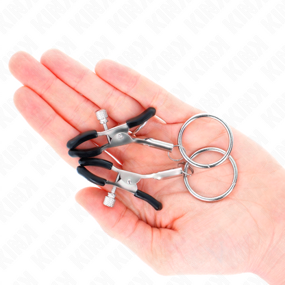 KINK - NIPPLE CLIPS WITH RING 6 CM