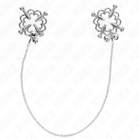 KINK - METAL FLOWER NIPPLE CLIPS WITH CHAIN