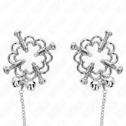 KINK - METAL FLOWER NIPPLE CLIPS WITH CHAIN
