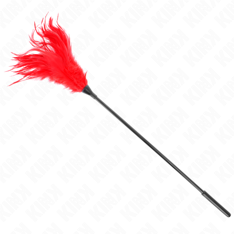 KINK - MULTI FEATHER TICKLER RED 45 CM