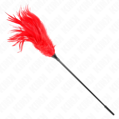 KINK - MULTI FEATHER TICKLER RED 45 CM