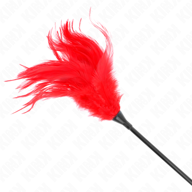 KINK - MULTI FEATHER TICKLER RED 45 CM