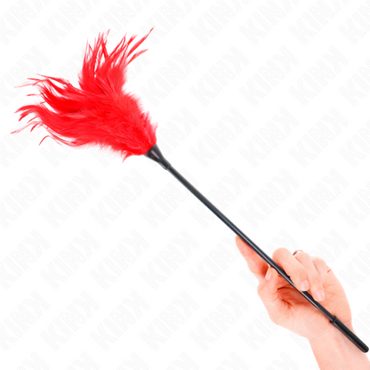 KINK - MULTI FEATHER TICKLER RED 45 CM