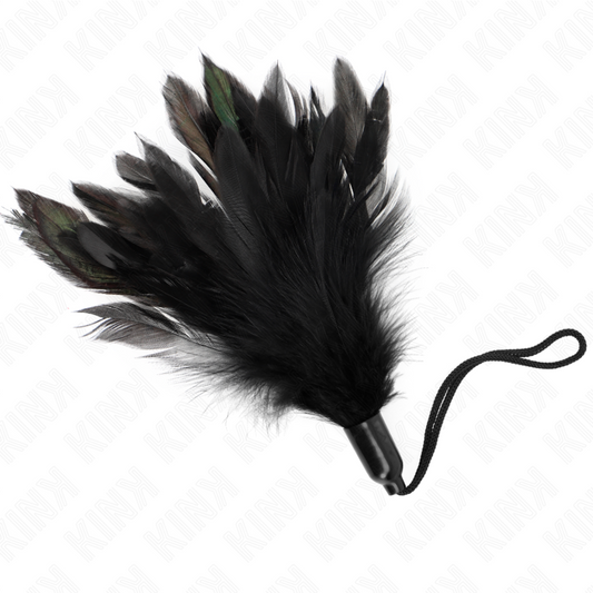 KINK - TICKLE FEATHERS WITH ROPE HANDLE AND PLASTIC BASE 15 CM