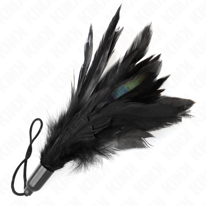 KINK - TICKLE FEATHERS WITH ROPE HANDLE AND PLASTIC BASE 15 CM
