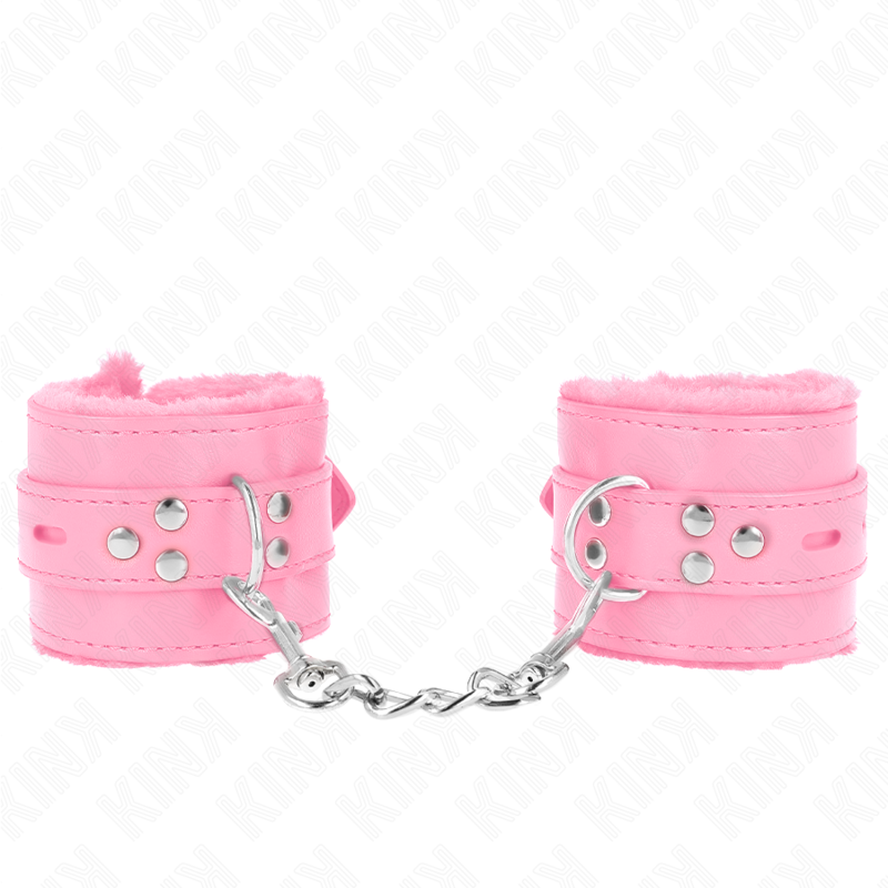 KINK - PINK LINED WRISTBANDS WITH SQUARE HOLES AND ADJUSTABLE PINK STRAP 17-29 CM X 6 CM