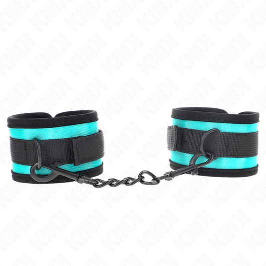 KINK - ADJUSTABLE BLACK-BLUE WRISTBANDS 18-32 CM X 5 CM
