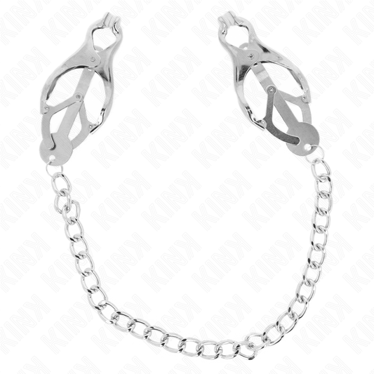 KINK - JAPANESE STYLE NIPPLE CLIPS WITH SILVER CHAIN ​​30 CM