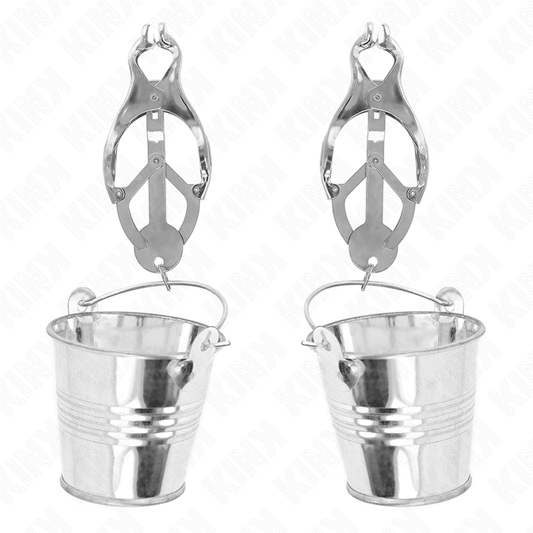 KINK - JAPANESE STYLE NIPPLE CLIPS WITH SILVER CUBE
