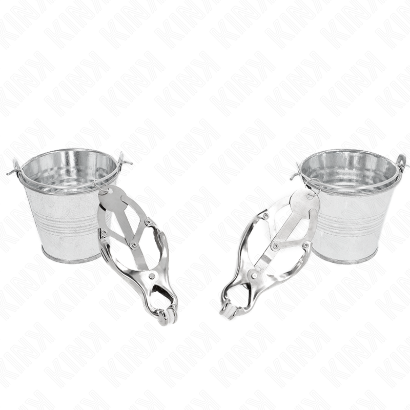 KINK - JAPANESE STYLE NIPPLE CLIPS WITH SILVER CUBE