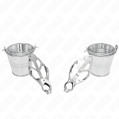 KINK - JAPANESE STYLE NIPPLE CLIPS WITH SILVER CUBE