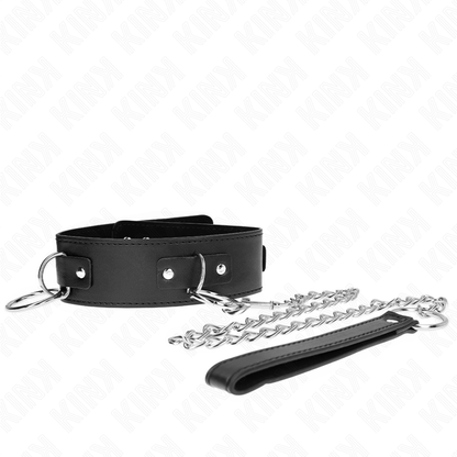 KINK - COLLAR WITH STRAP 65 CM 3 RINGS MODEL 2 ADJUSTABLE 36-43 CM X 5 CM