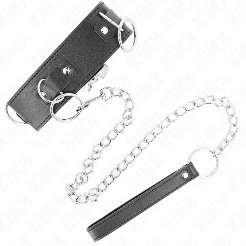 KINK - COLLAR WITH STRAP 65 CM 3 RINGS MODEL 2 ADJUSTABLE 36-43 CM X 5 CM