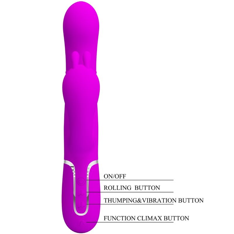 PRETTY LOVE - CAMMY TRIPLE MULTIFUNCTION VIBRATOR 4 IN 1 PINK