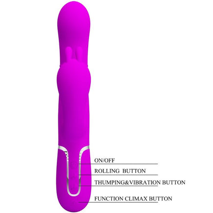 PRETTY LOVE - CAMMY TRIPLE MULTIFUNCTION VIBRATOR 4 IN 1 PINK
