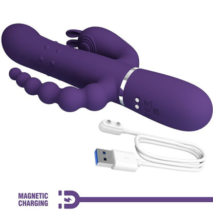 PRETTY LOVE - CAMMY TRIPLE MULTIFUNCTION VIBRATOR 4 IN 1 PURPLE
