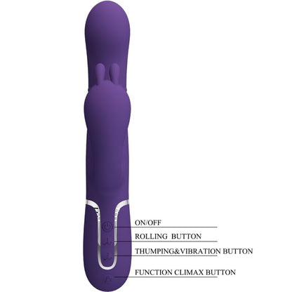 PRETTY LOVE - CAMMY TRIPLE MULTIFUNCTION VIBRATOR 4 IN 1 PURPLE