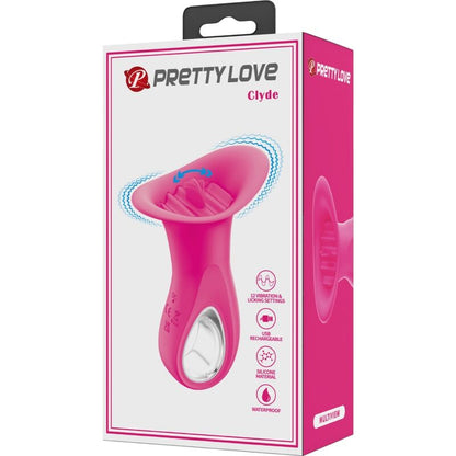 PRETTY LOVE - CLYDE ORAL VIBRATOR TONGUE VIBRATOR 12 VIBRATIONS PINK