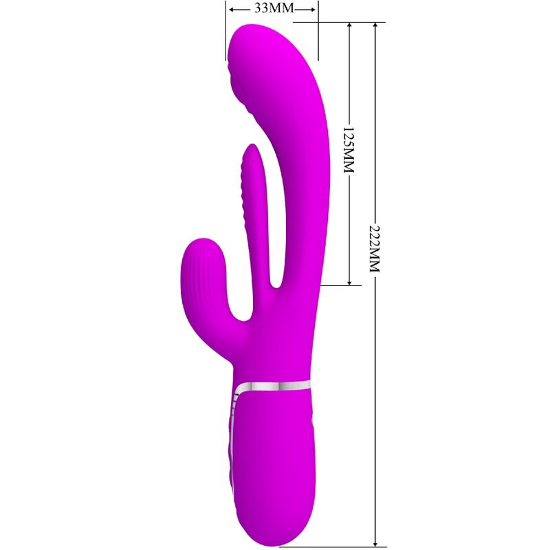 PRETTY LOVE - SHANIA TRIPLE RABBIT MULTIFUNCTION VIBRATOR PINK