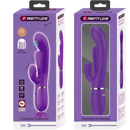 PRETTY LOVE - SHANIA TRIPLE RABBIT MULTIFUNCTION VIBRATOR PURPLE