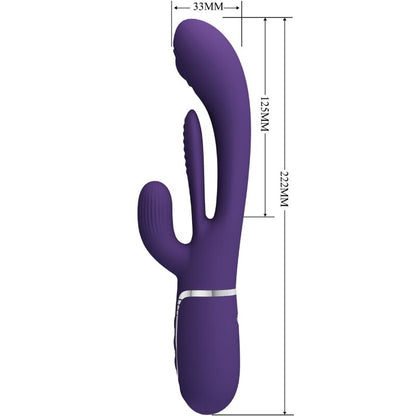 PRETTY LOVE - SHANIA TRIPLE RABBIT MULTIFUNCTION VIBRATOR PURPLE