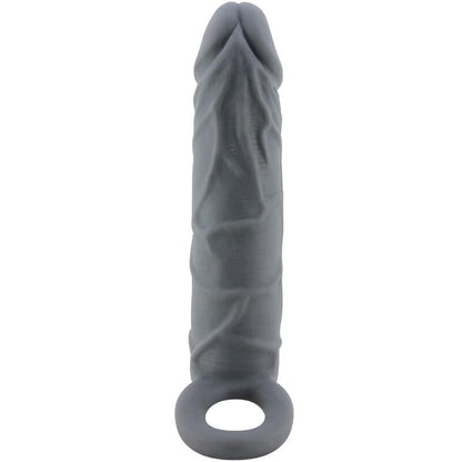 PRETTY LOVE - DARK GREY REALISTIC LEATHER PENIS SLEEVE