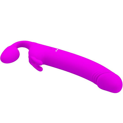 PRETTY LOVE - ZANINI DILDO STRAP-ON WITHOUT HARNESS 10 VIBRATIONS PURPLE