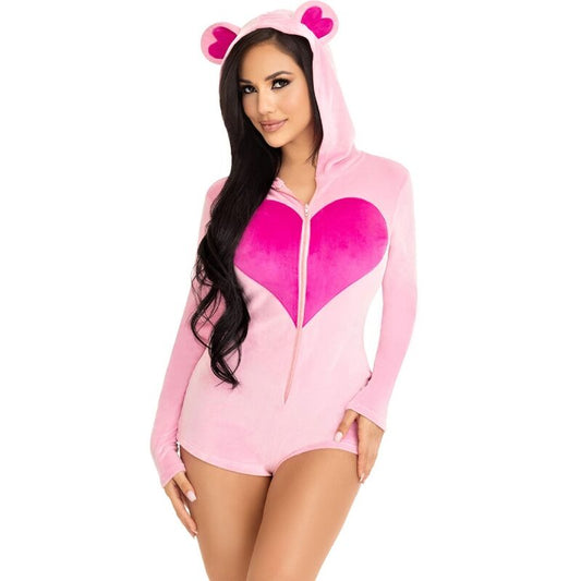 LEG AVENUE - PINK VELVET BEAR BODY S