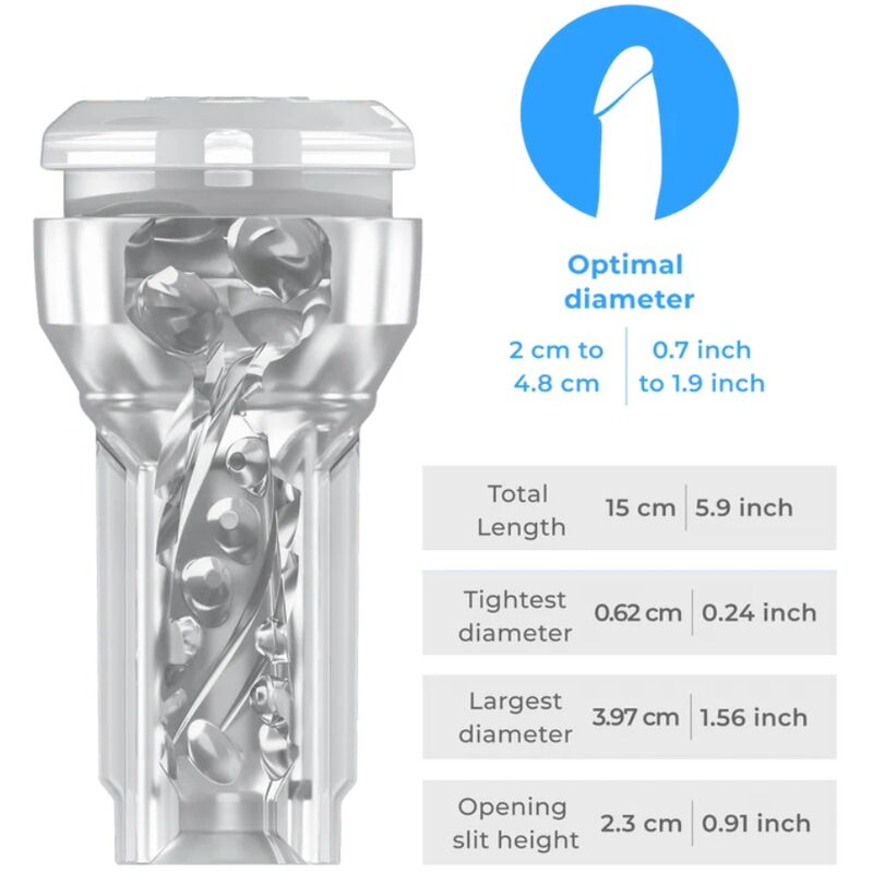 Kiiroo - Feel Pocket Stroker Crystal de Kiiroo Transparent