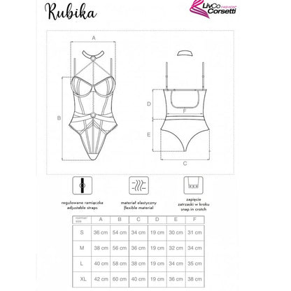 LIVCO CORSETTI FASHION - RUBIKA LC XG079 BODY CON GARGANTILLA