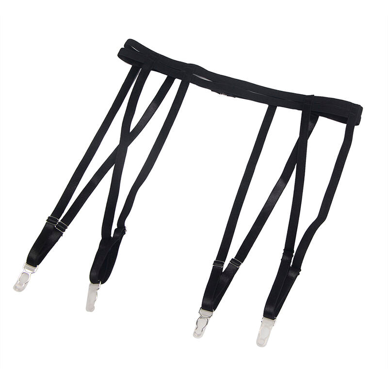 SUBBLIME - 954147 BLACK BODYSUIT WITH GARTER S/M