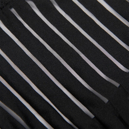 SUBBLIME - 954147 BLACK BODYSUIT WITH GARTER S/M