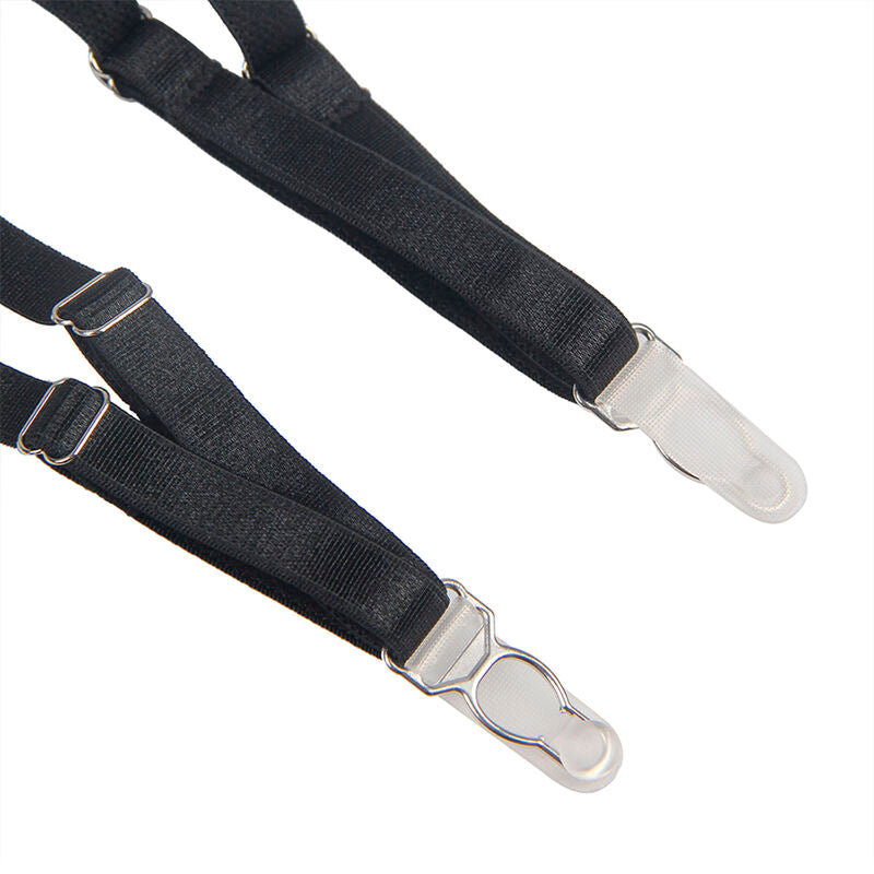 SUBBLIME - 954147 BLACK BODYSUIT WITH GARTER S/M