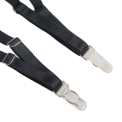 SUBBLIME - 954154 BODYSUIT WITH GARTER BELT BLACK L/XL