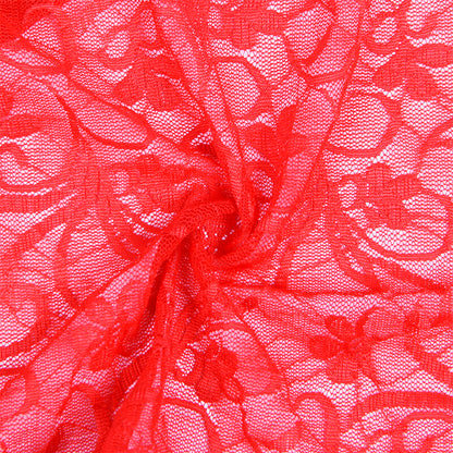 SUBBLIME - 954208 LACE BABYDOLL WITH ADJUSTABLE STRAPS RED S/M