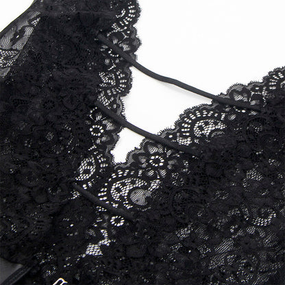 SUBBLIME - 954390 SEXY BODYSUIT WITH GARTER STRAPS BLACK L/XL